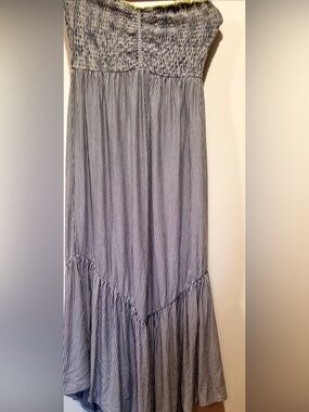 O'Neill size large strapless stripy dress